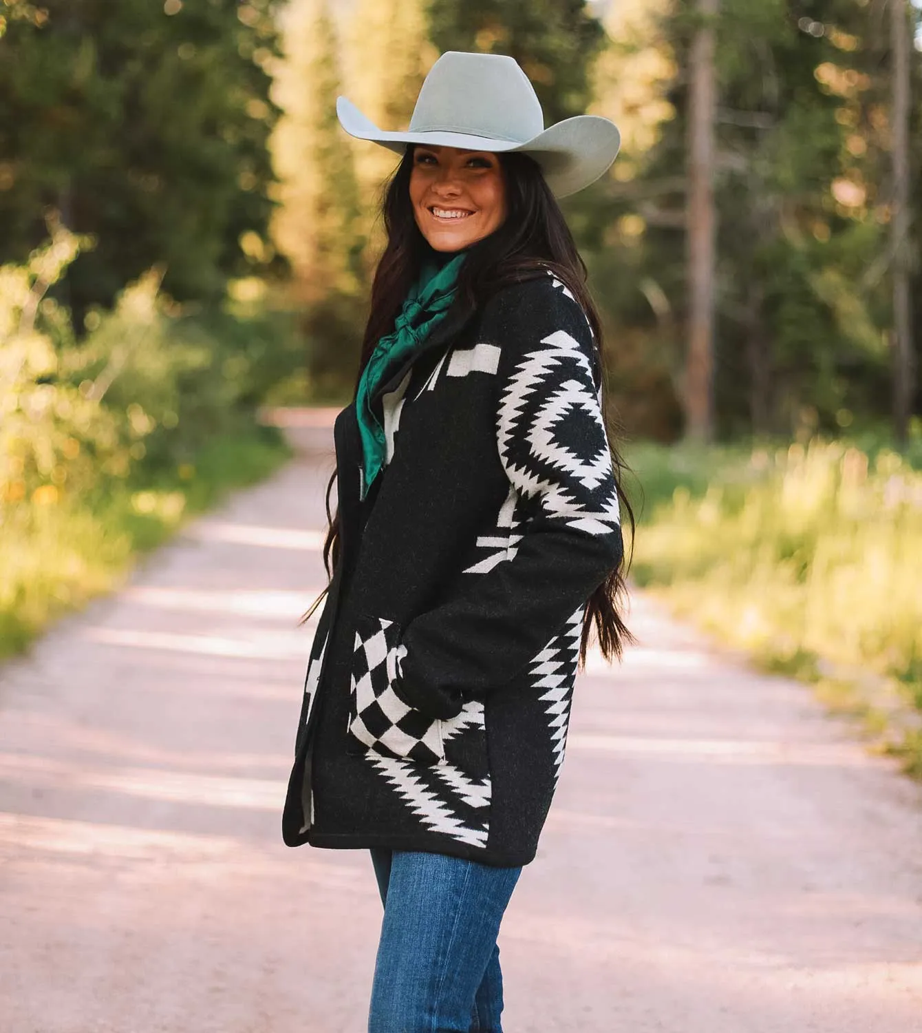 Los Ojos Wool Car Coat