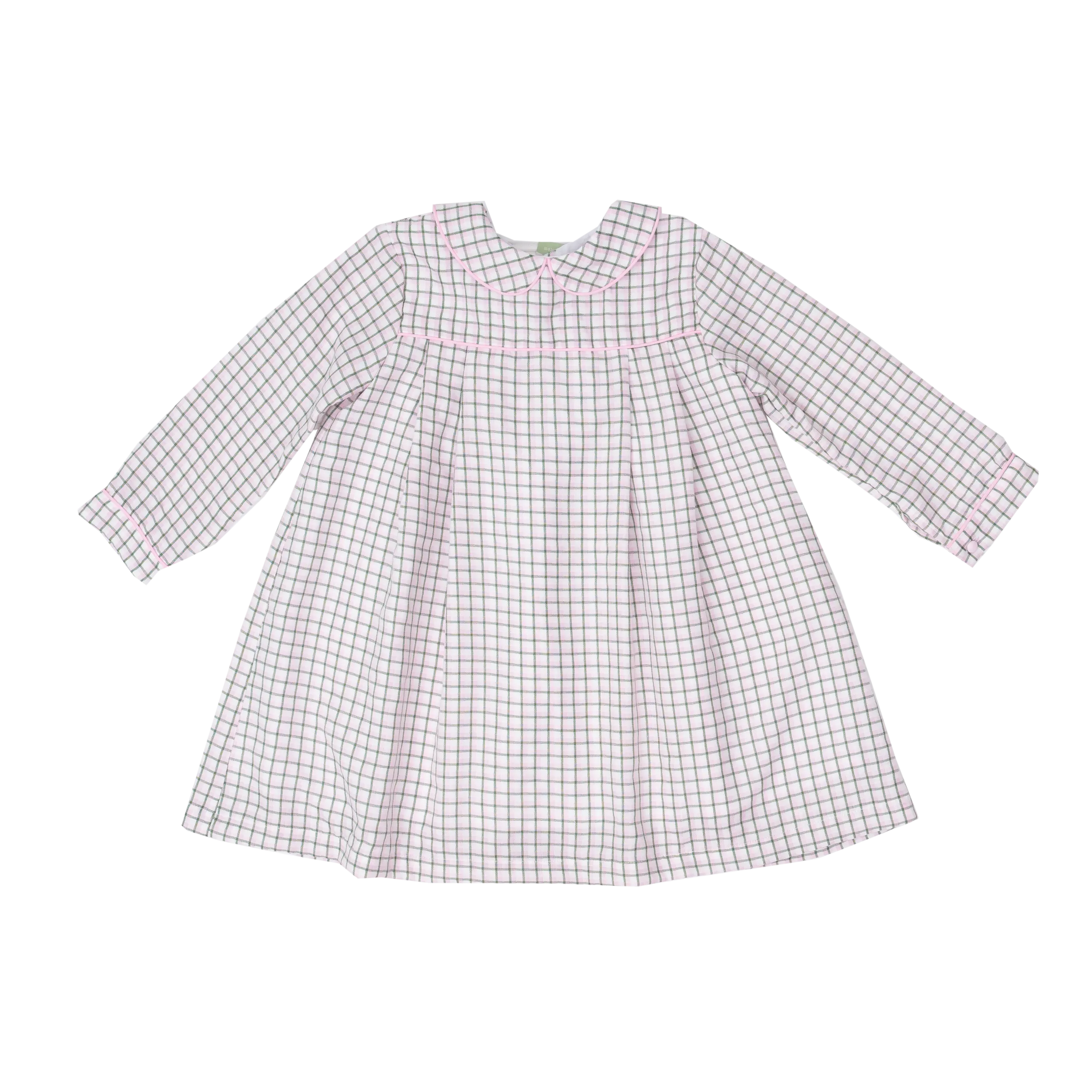 Lottie Pink and Green Windowpane Dress