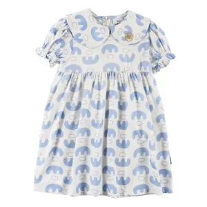 Loud Collared Dress-Abstract Boat