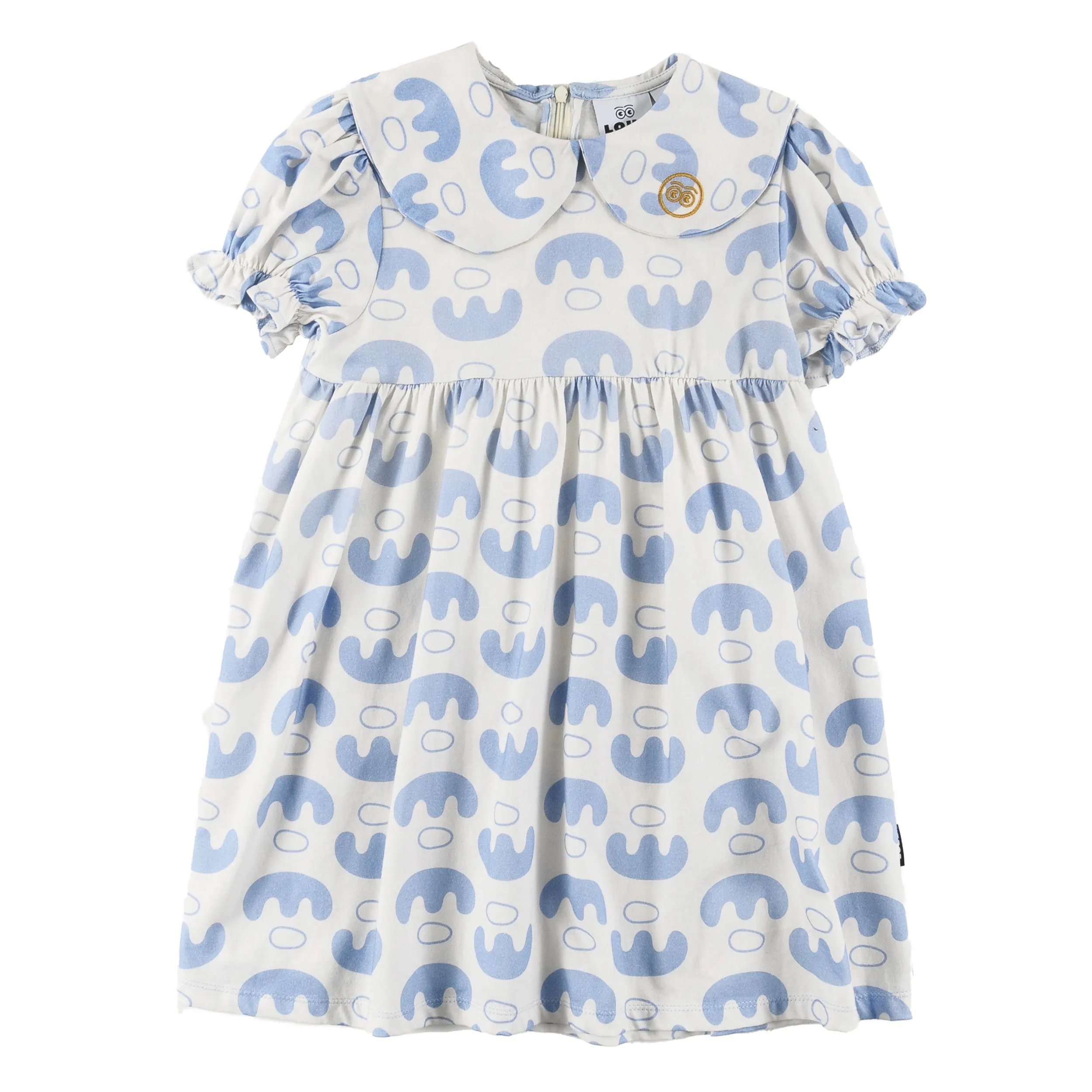 Loud Collared Dress-Abstract Boat