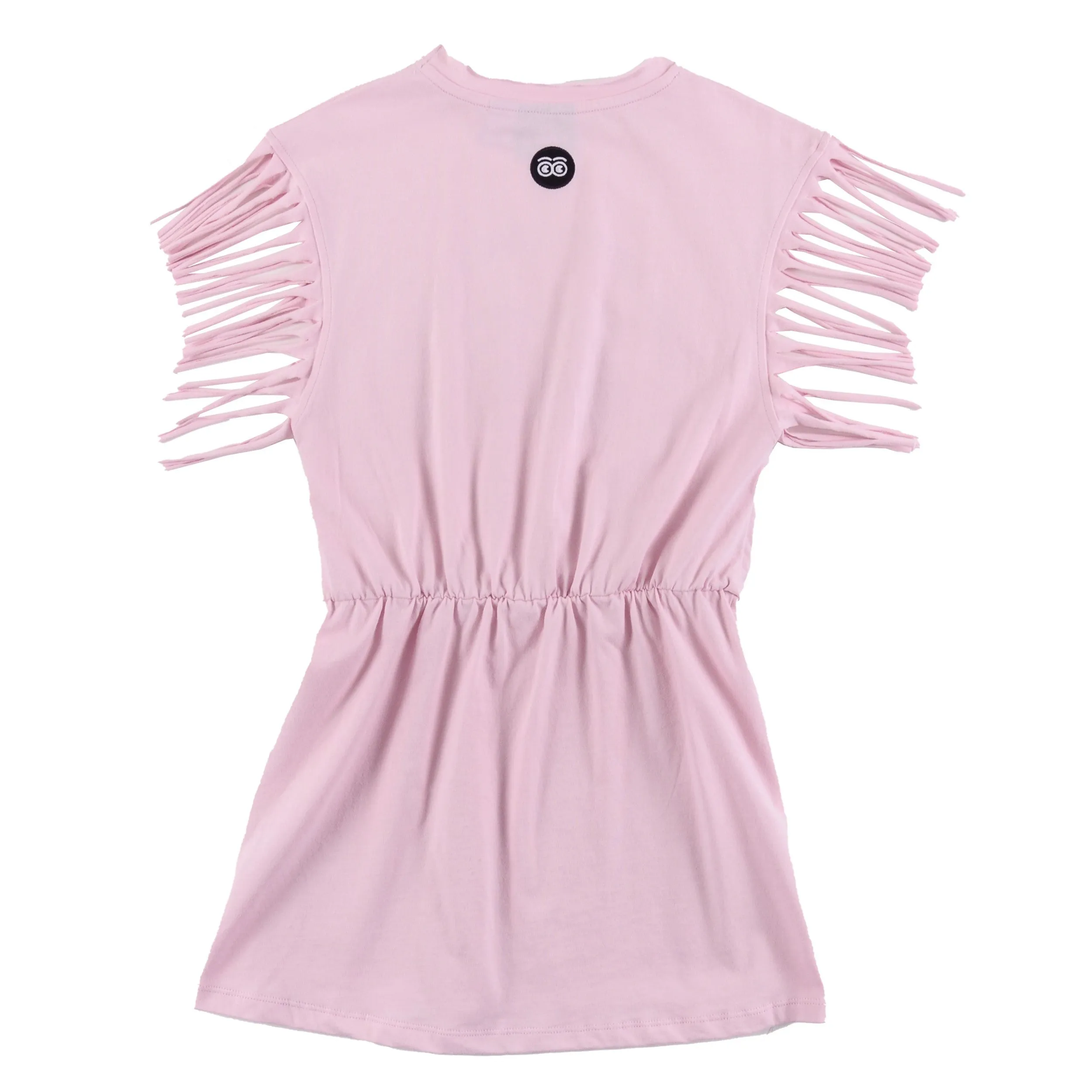 Loud T-Shirt Fringed Dress-Soft Pink