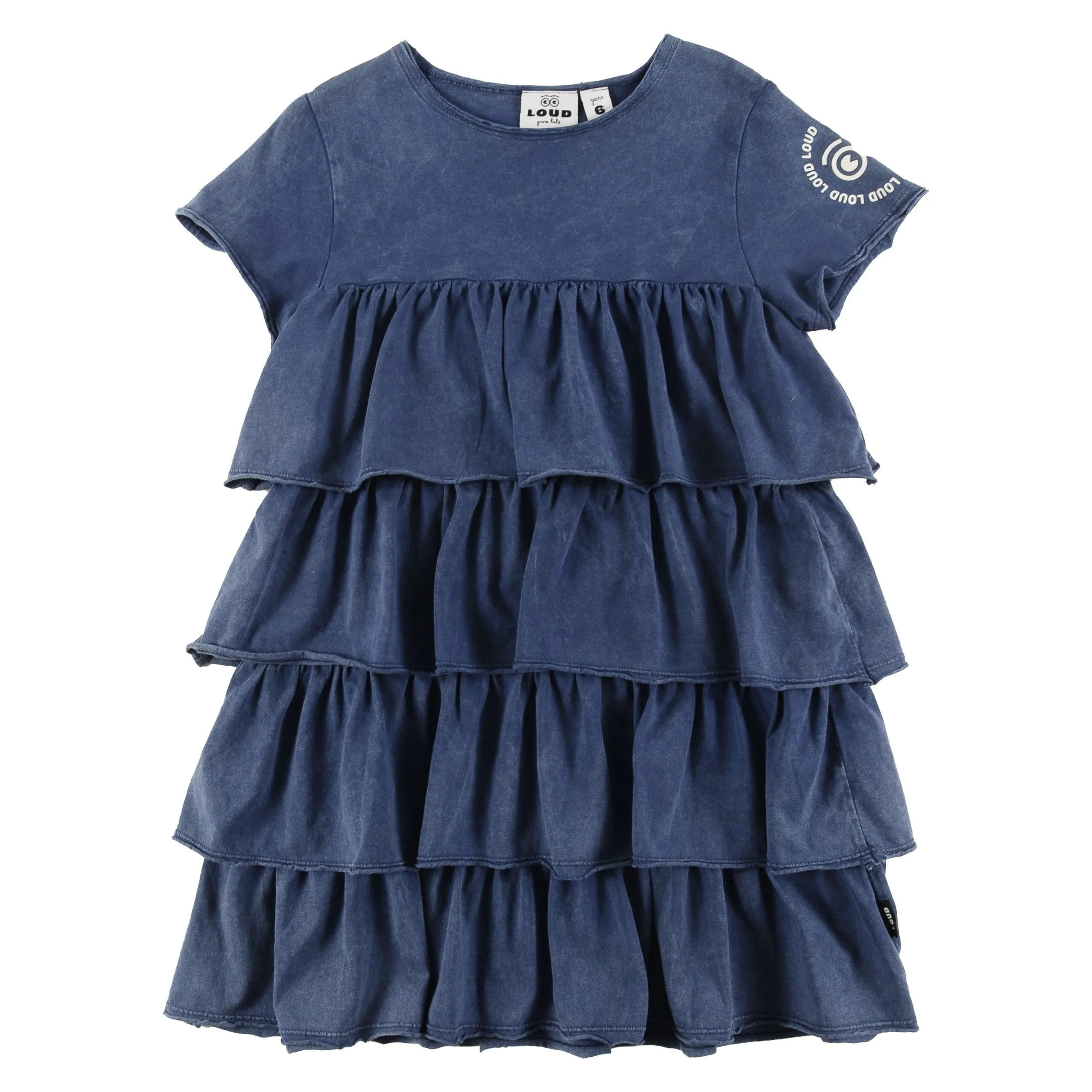 Loud Tired Layer Dress-Navy Marble Dye