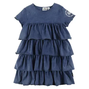 Loud Tired Layer Dress-Navy Marble Dye