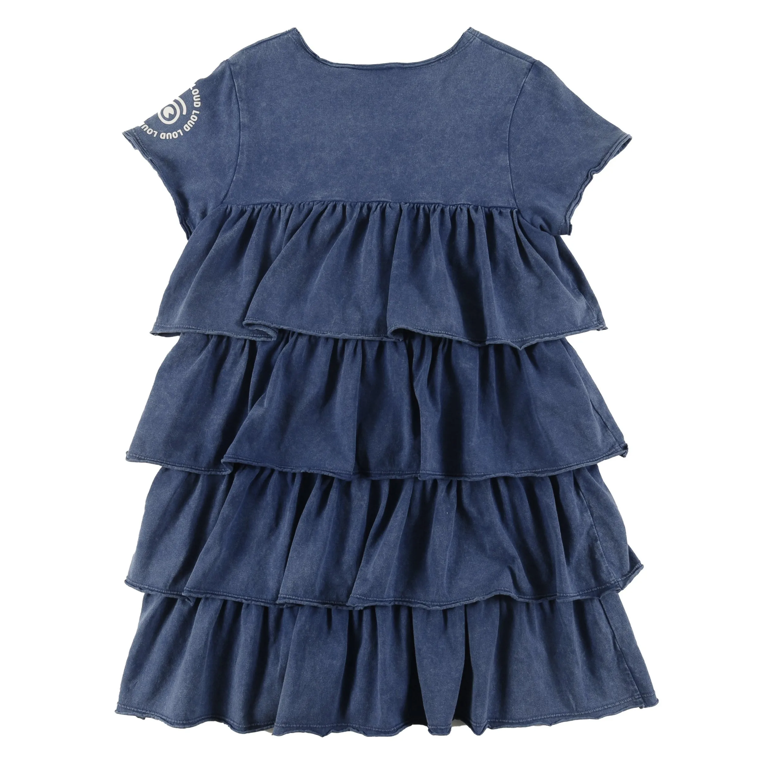Loud Tired Layer Dress-Navy Marble Dye