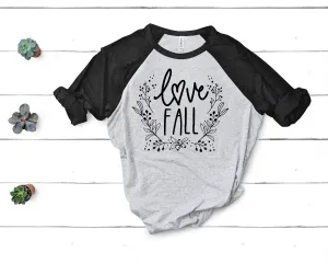 Love Fall Garland Unisex Baseball Raglan TShirt
