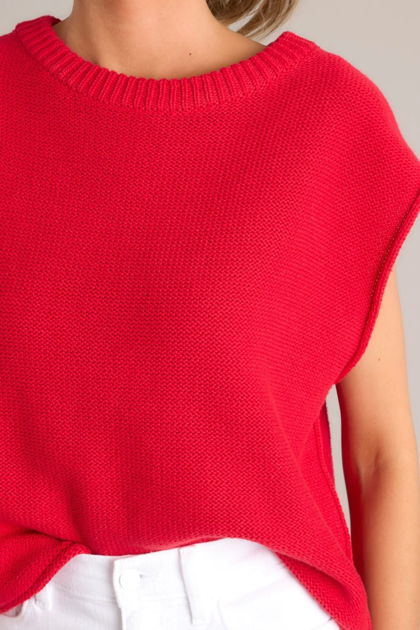 Love Like Ours 100% Cotton Red Sweater Top