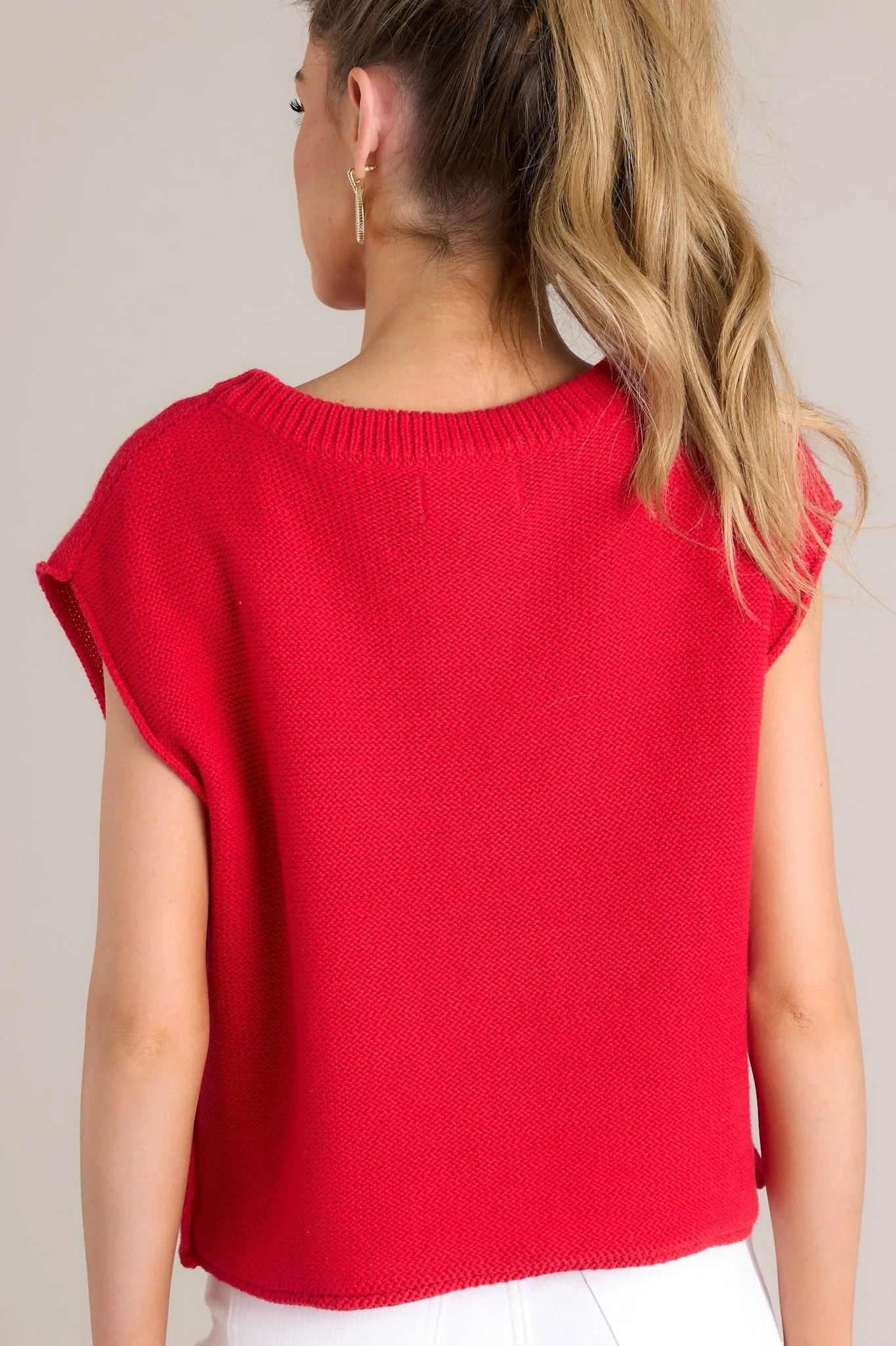 Love Like Ours 100% Cotton Red Sweater Top