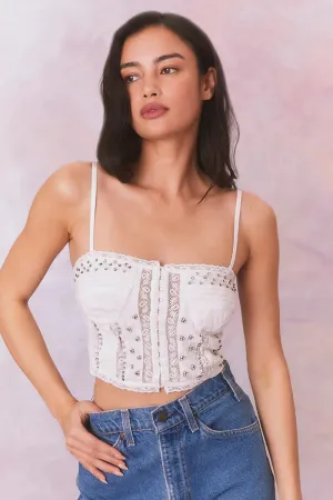 Loveshackfancy Embellished Rosabella Top