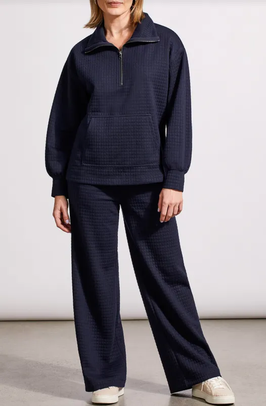 L/S Kangaroo Top W/ 1/2 Zipper - Night Sky
