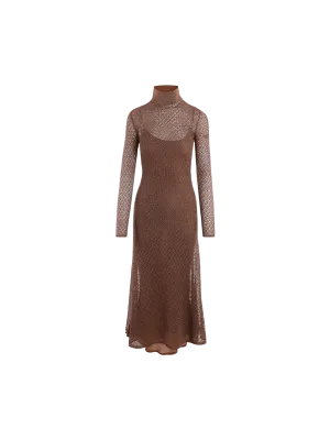 Lurex Knit Midi Dress
