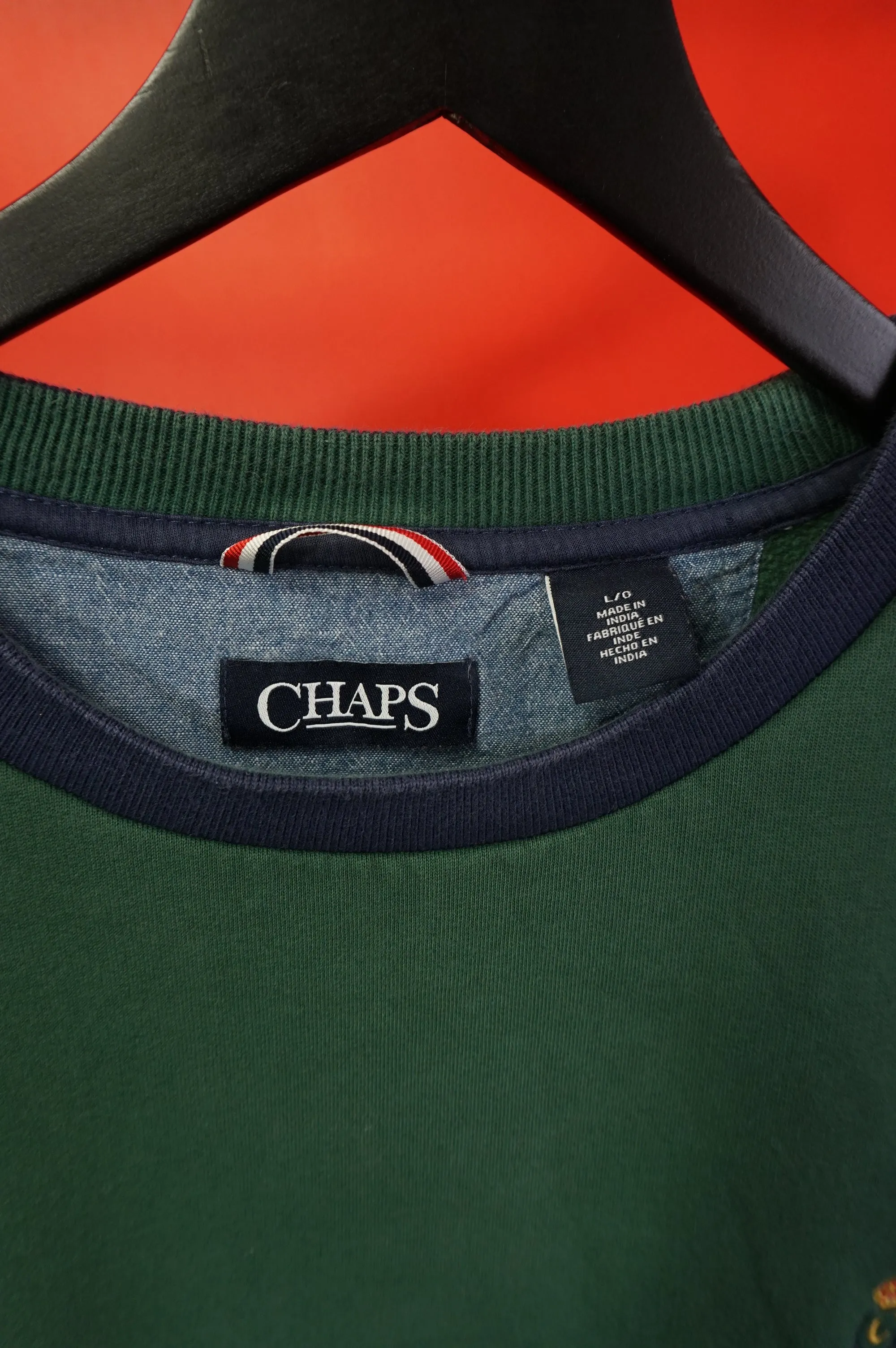 (L/XL) Chaps Ralph Lauren Striped Crewneck