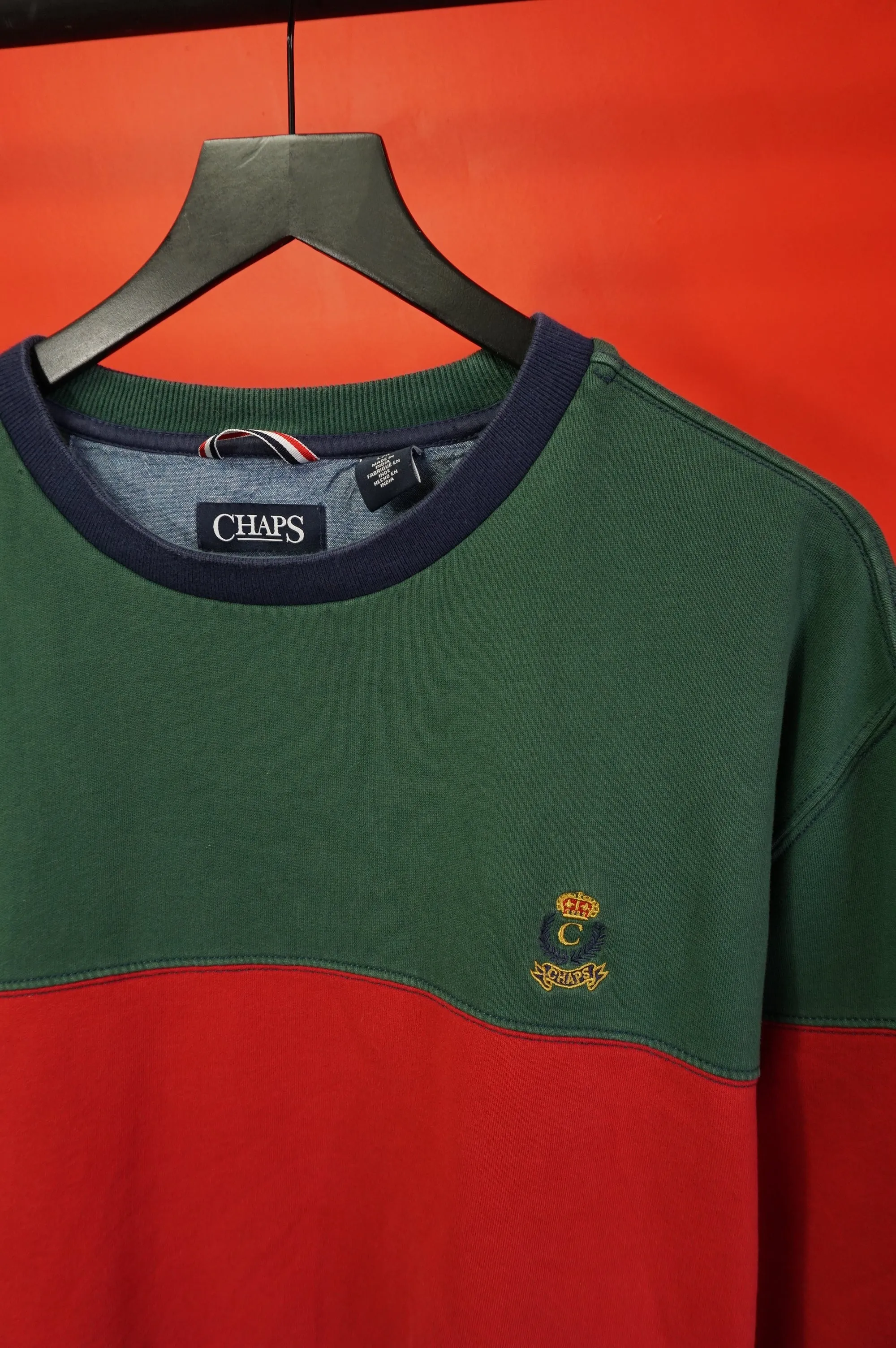 (L/XL) Chaps Ralph Lauren Striped Crewneck