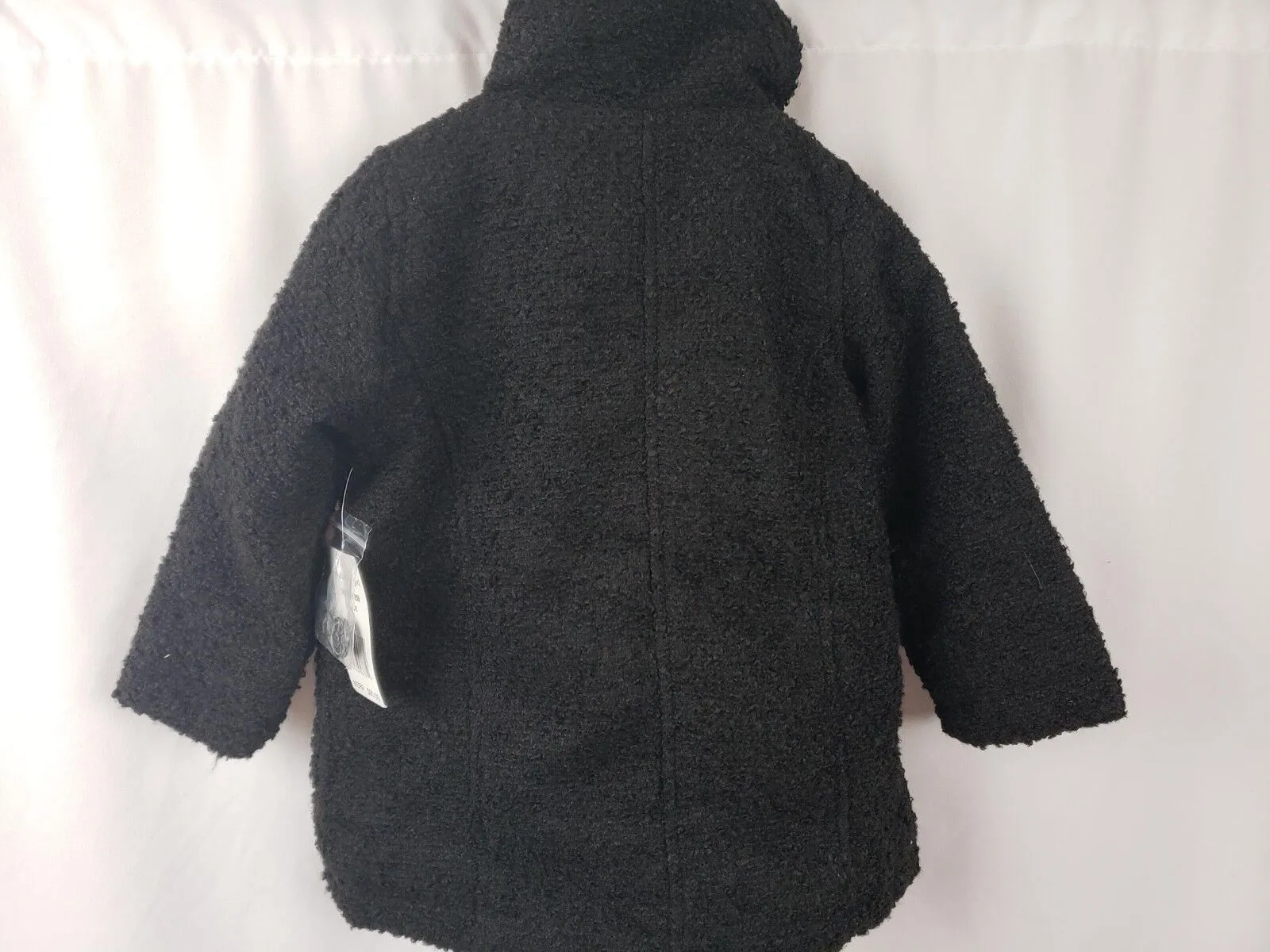 Madden Girl Faux Wool Pea Coat Button Front Black Girls Size 2T