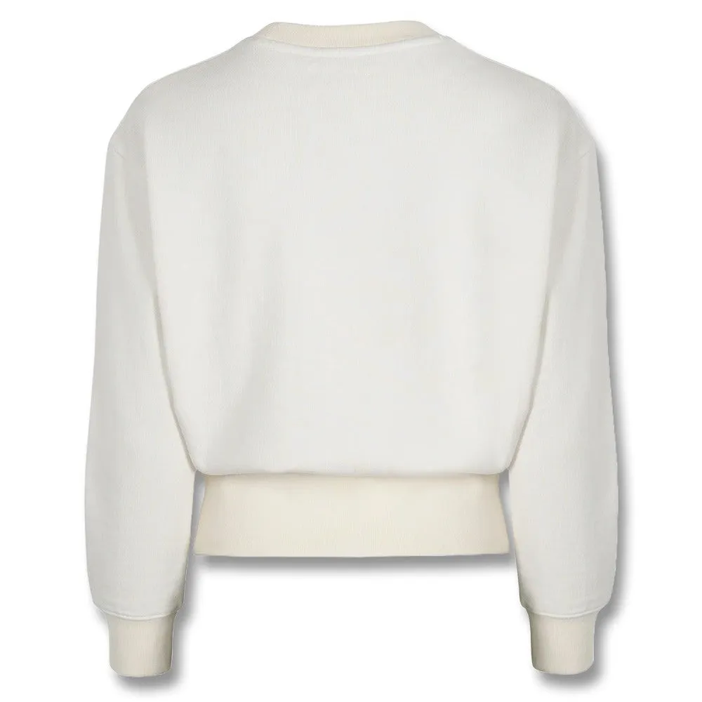 Malbon Ivy Creweck Golf Sweater Bone - FW24 Women