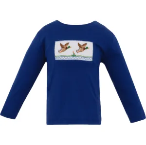 Mallard Ducks Smocked Knit T-Shirt