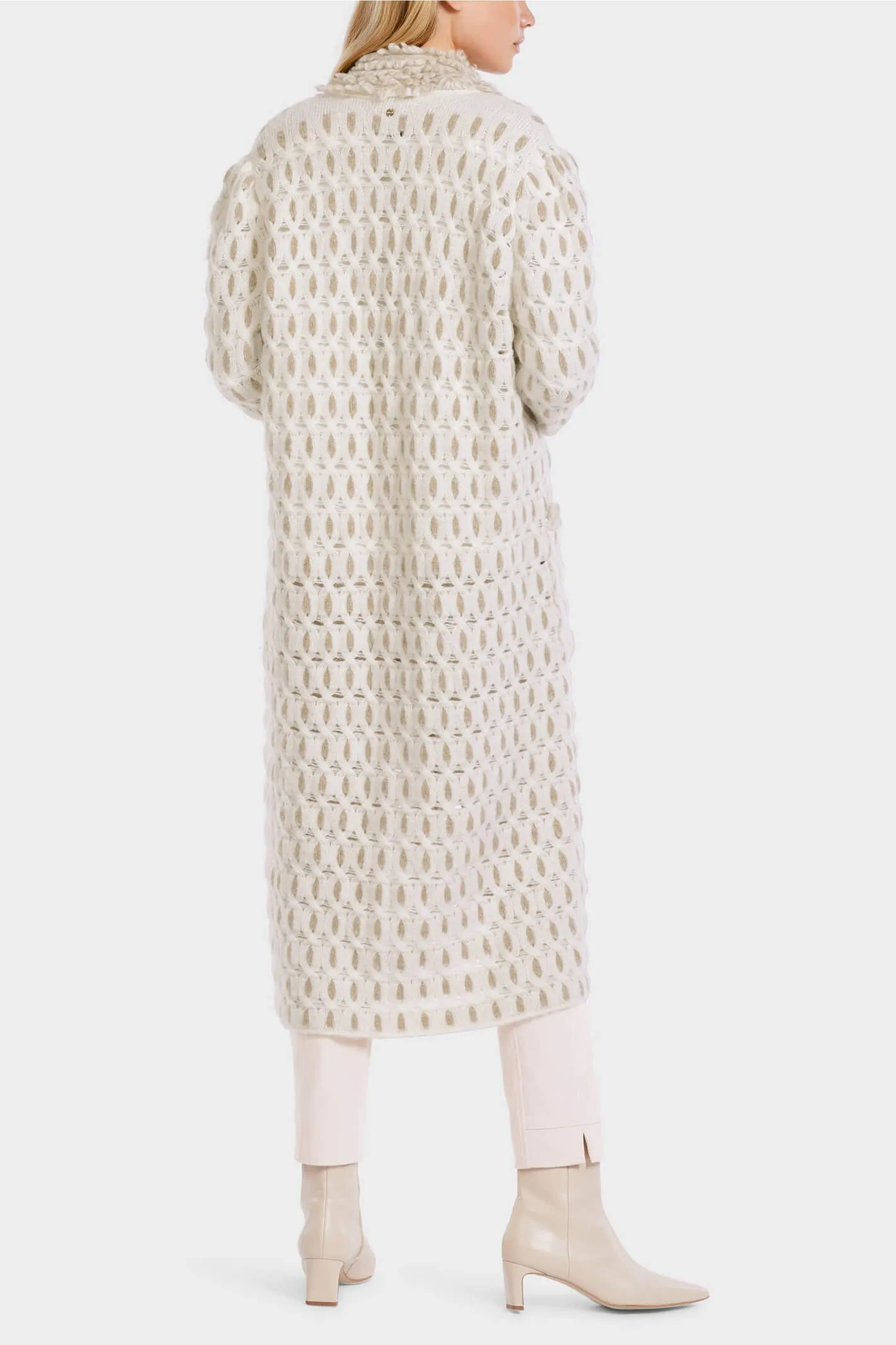 Marc Cain Collections VC 11.19 M46 110 Off White Knitted Coat