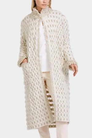 Marc Cain Collections VC 11.19 M46 110 Off White Knitted Coat