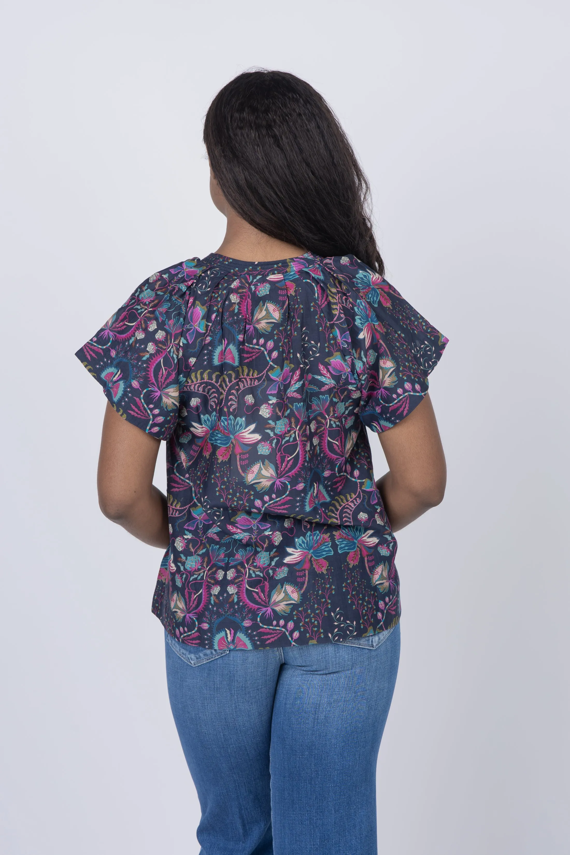 Maria Cher Palermo Nara Top in Ocean Blue