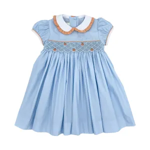 Marion Pumpkin Smocked Dress - FINAL SALE