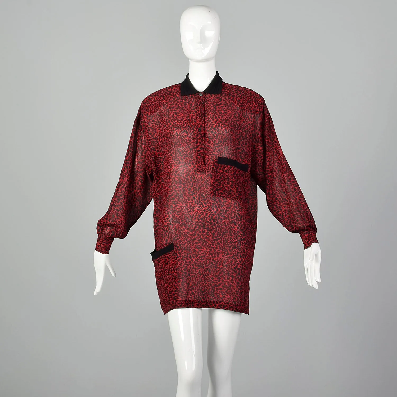 Medium Gianni Versace 1980s Silk Tunic Dress
