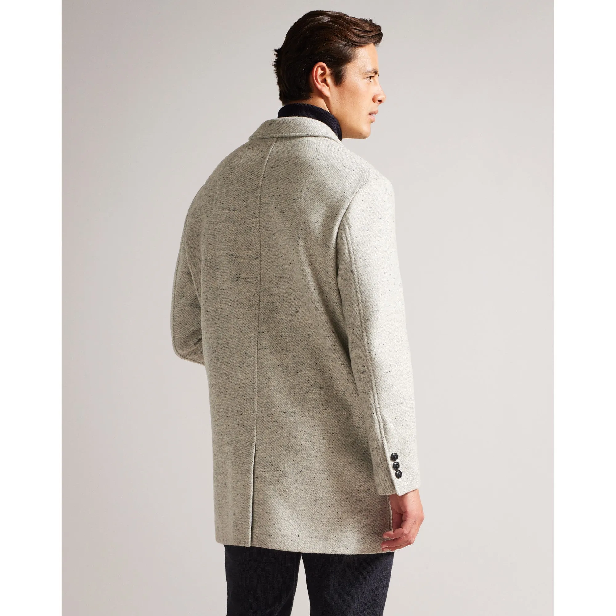 Men Mmo-Ealand-Three Button Crombie - Grey