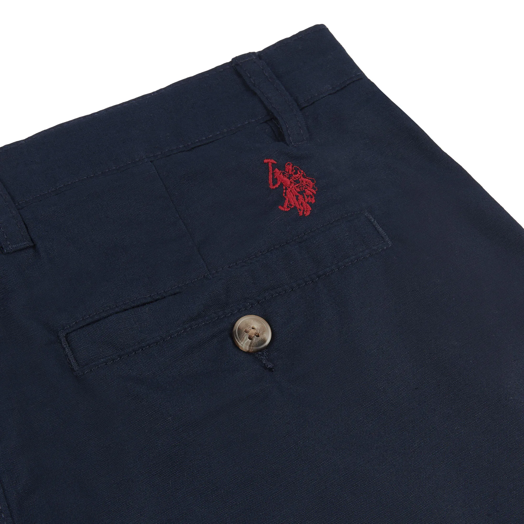 Mens Linen Blend Chino in Dark Sapphire Navy