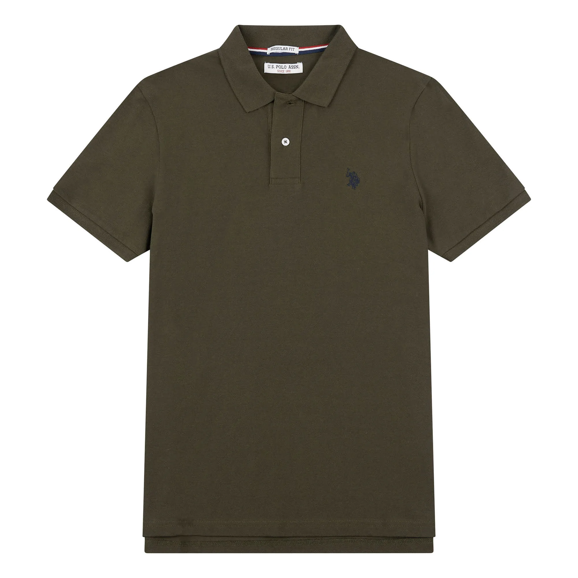 Mens Pique Polo Shirt in Forest Night