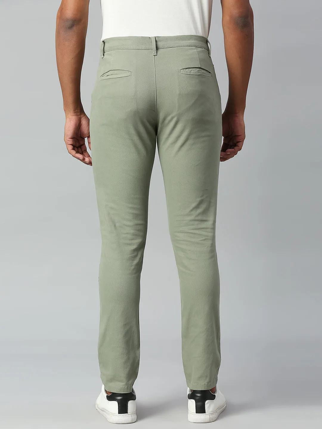 Men's Tapered Fit Cotton Chinos (Sage)