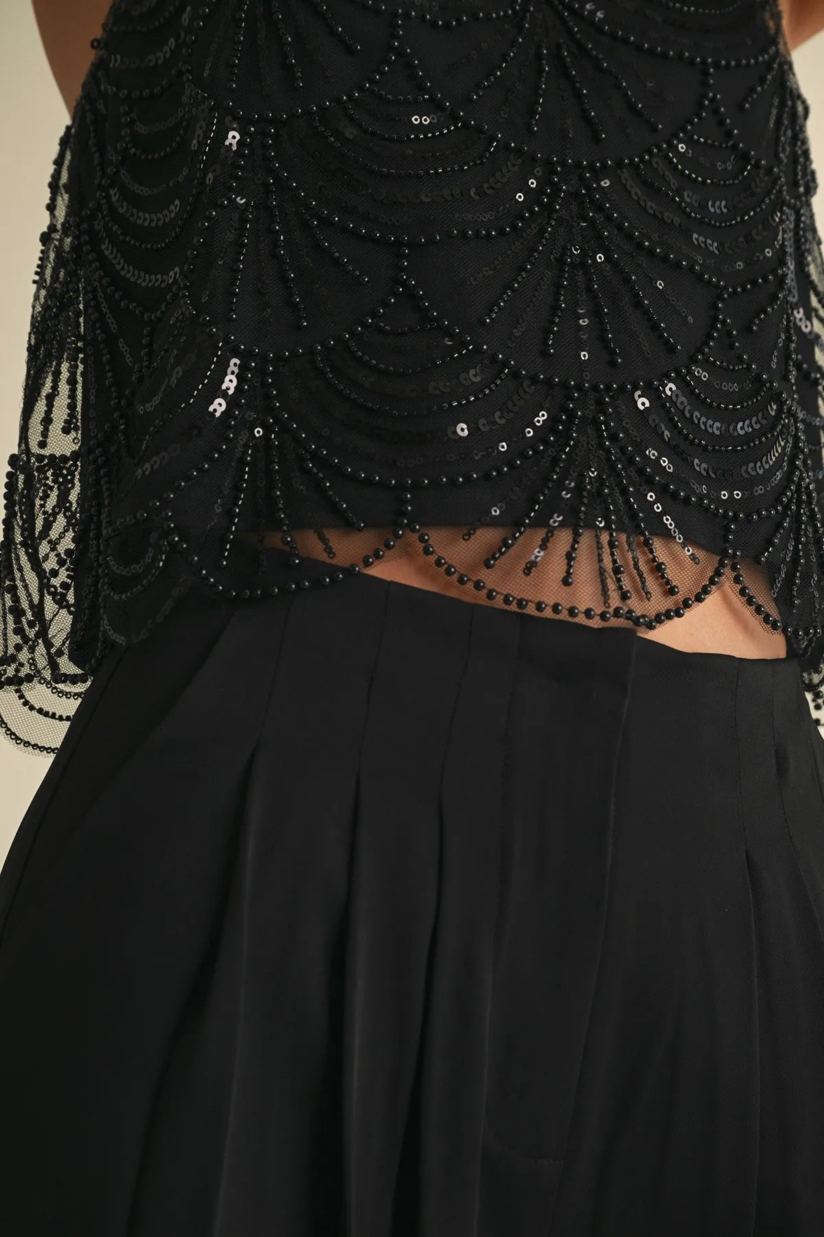 Mermaid embellished sleeveless Top
