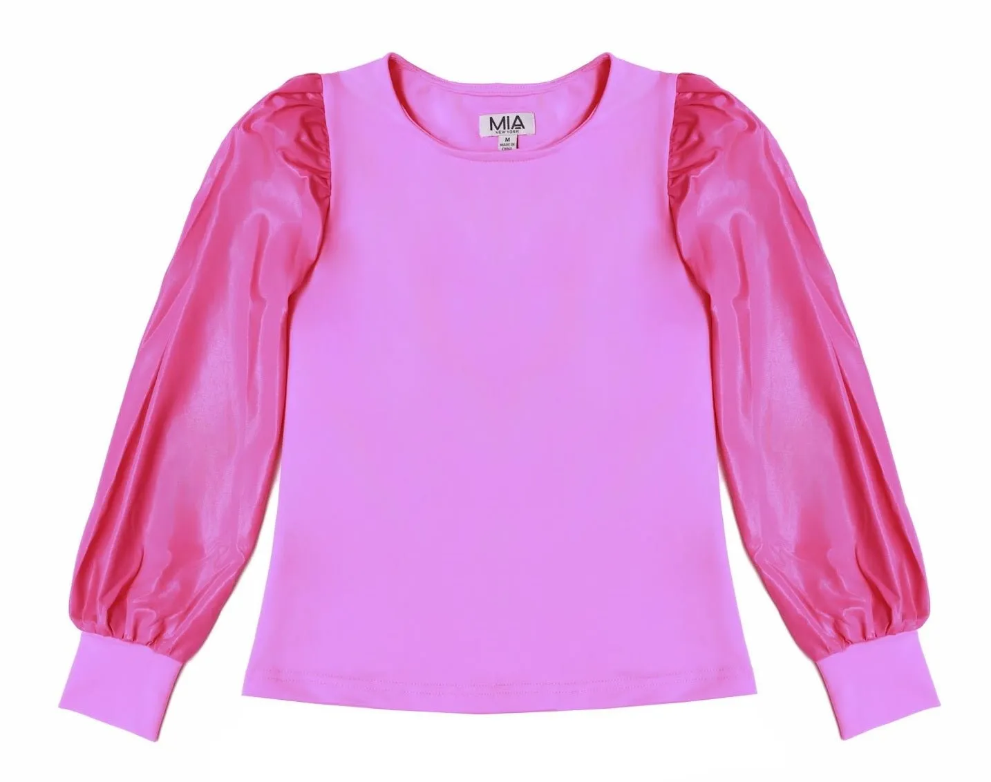 Metallic Pink LS Top