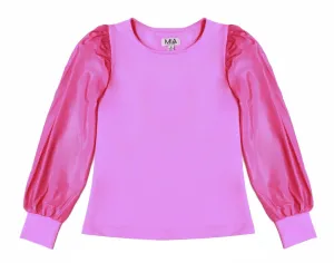 Metallic Pink LS Top