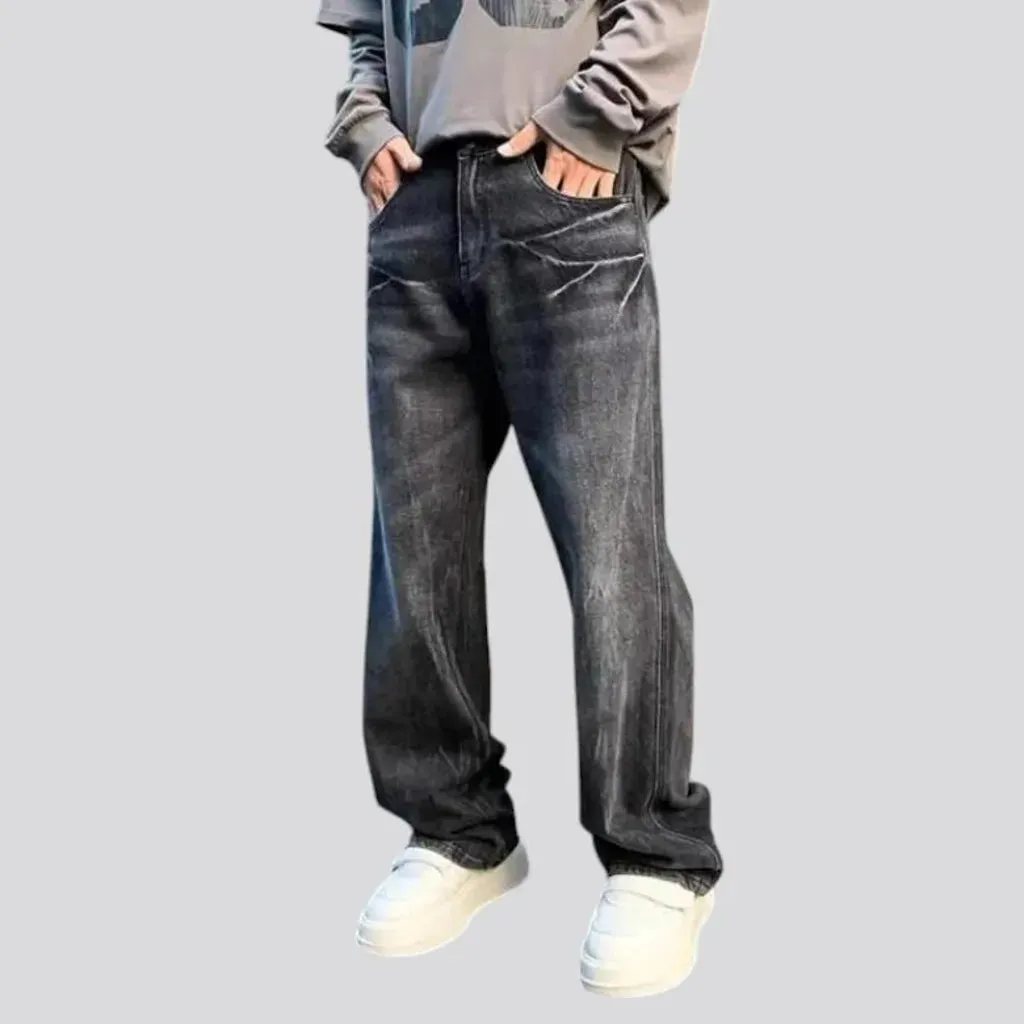 Mid rise baggy vintage jeans for men