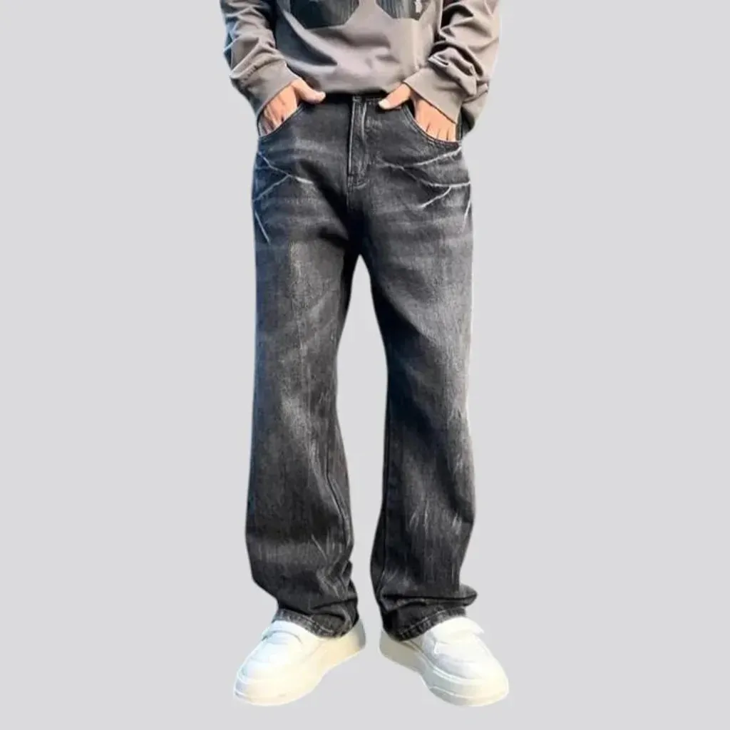 Mid rise baggy vintage jeans for men