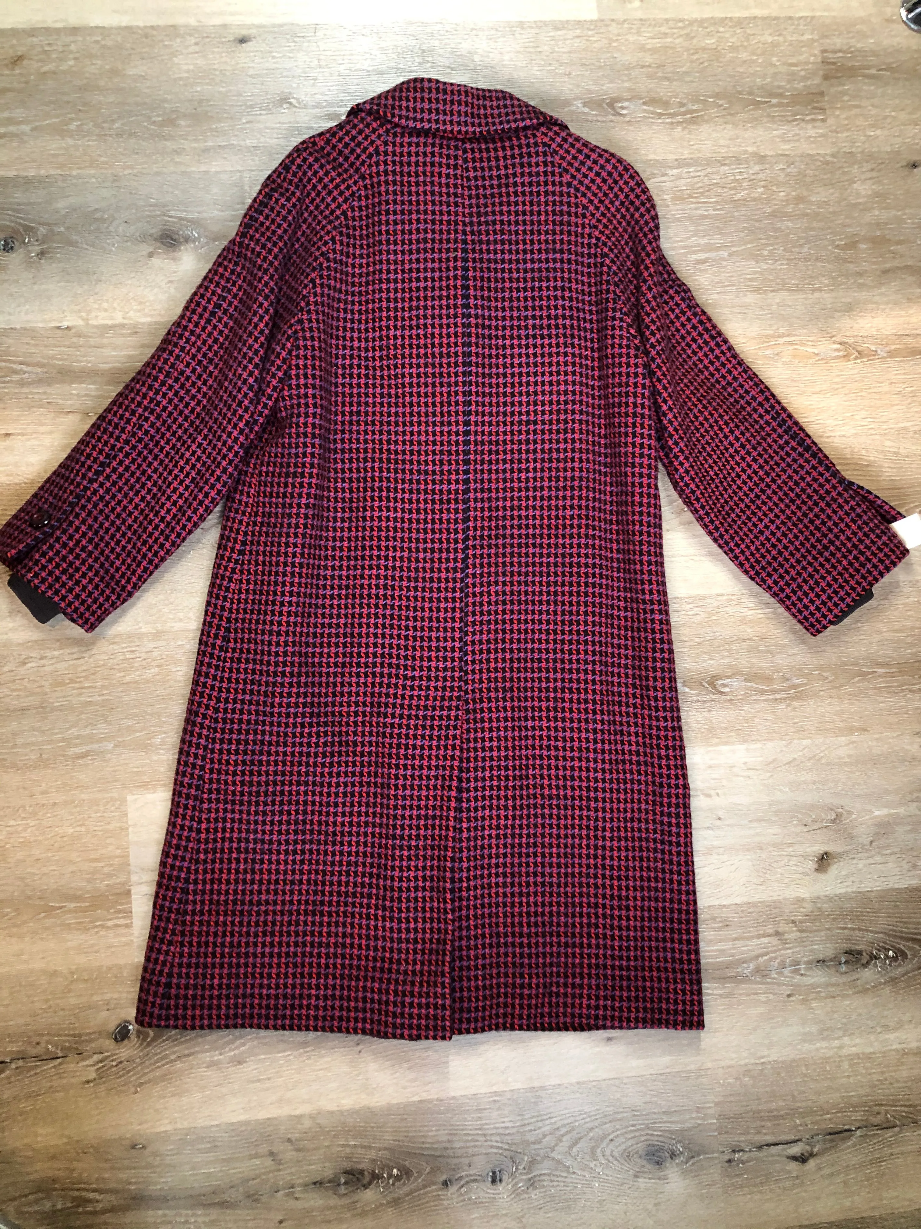 Mills Brothers Houndstooth Wool Coat, Made in Canada