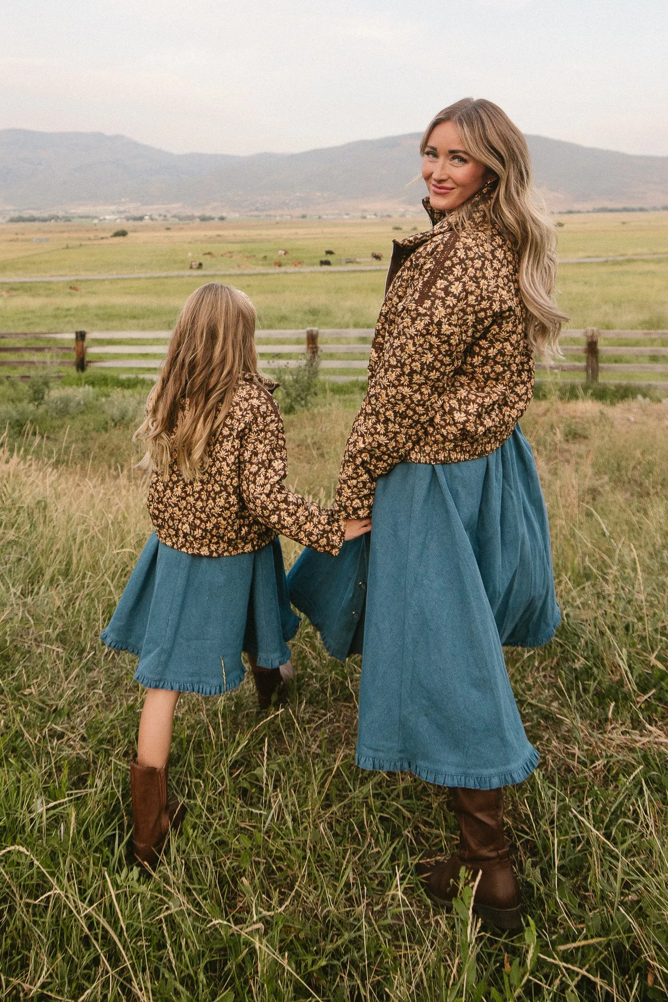 Mini Tasia Jacket in Brown Floral - FINAL SALE