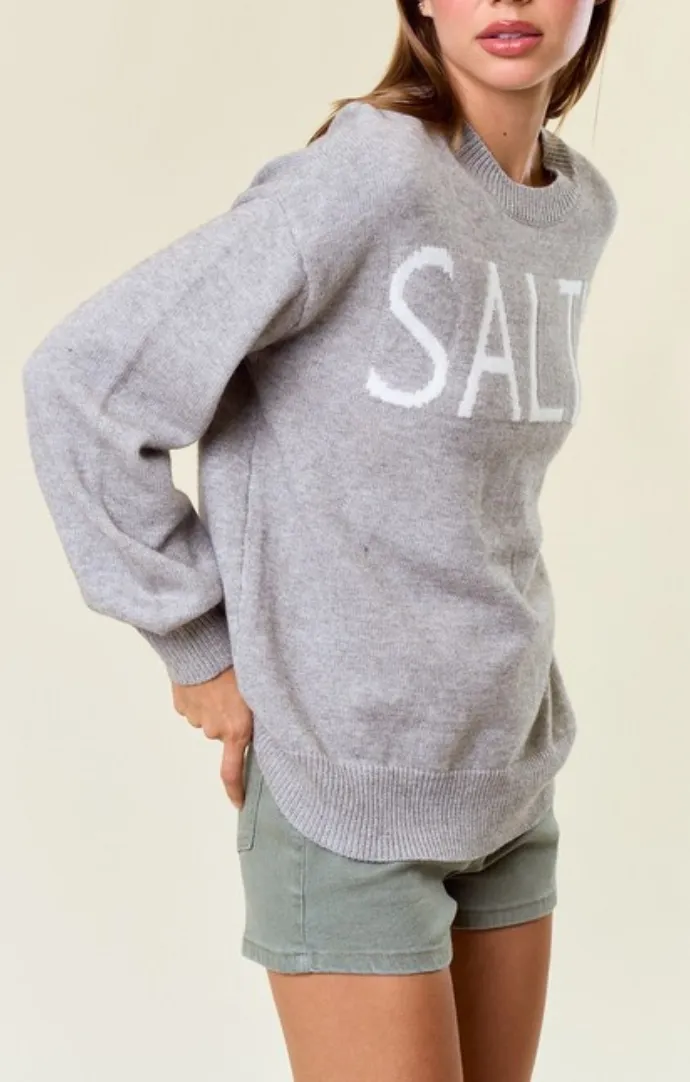 Mira Heather Grey "Salty" Sweater