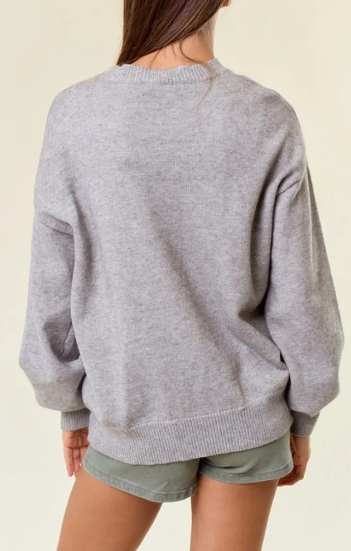 Mira Heather Grey "Salty" Sweater