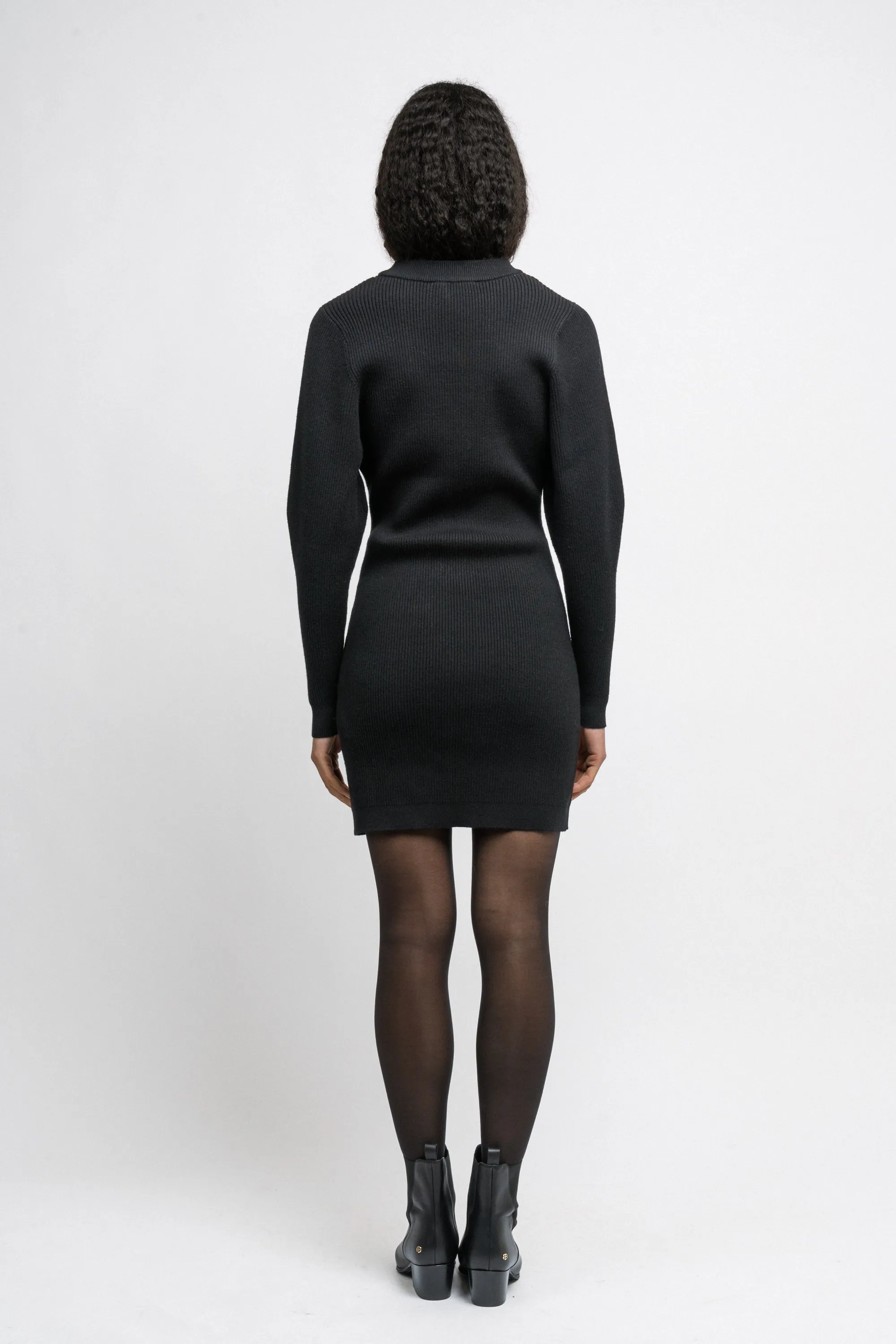 Mirabel LS Knit Dress - Black