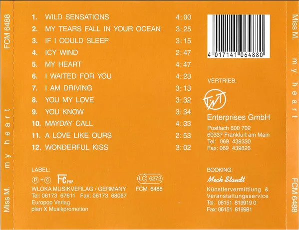 Miss M. - My Heart (CD, Album) (NM or M-)