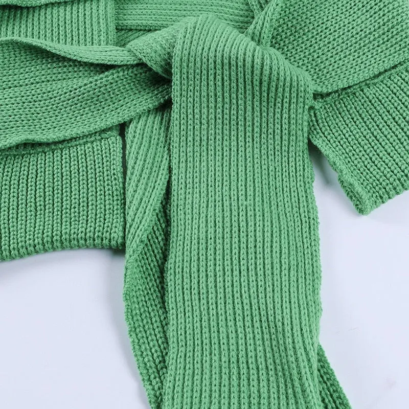 Multi Wrap Knitted Bandage crop top