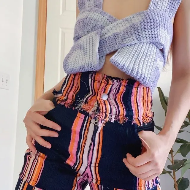 Multi Wrap Knitted Bandage crop top