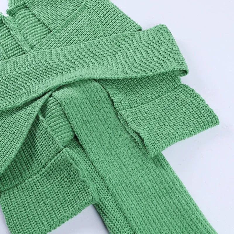 Multi Wrap Knitted Bandage crop top