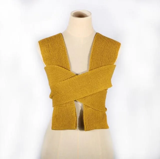 Multi Wrap Knitted Bandage crop top