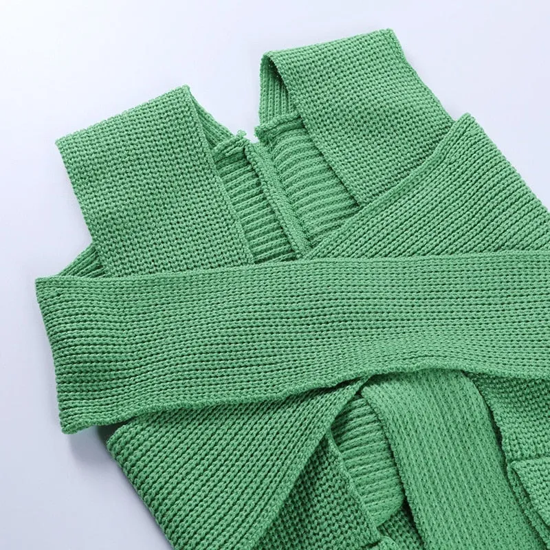 Multi Wrap Knitted Bandage crop top