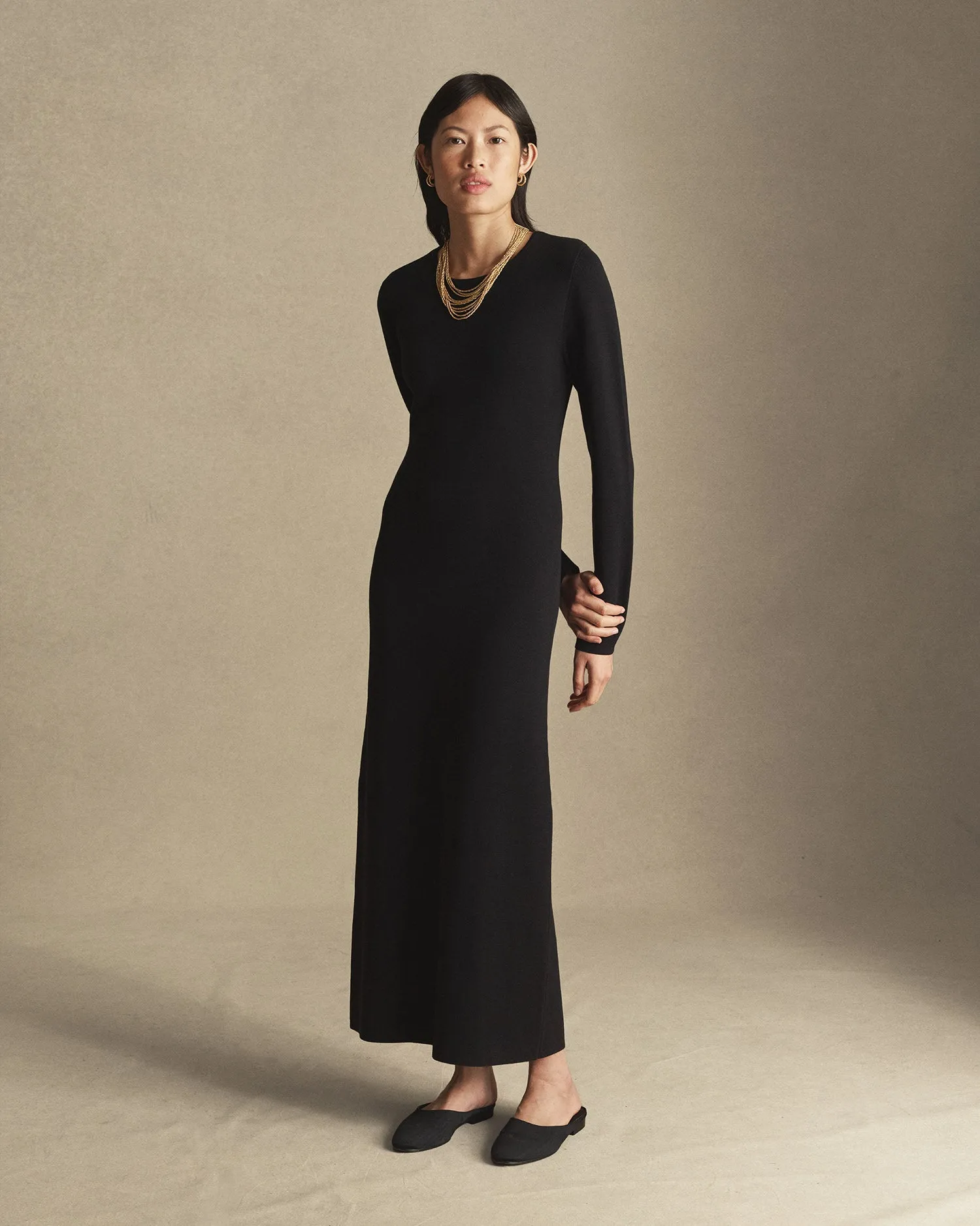 Natalie Milano Knit Dress - Black