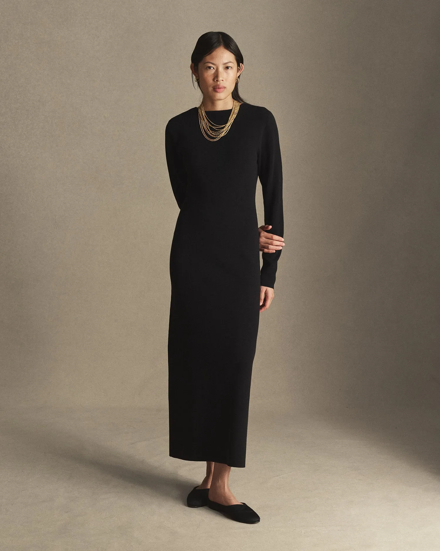 Natalie Milano Knit Dress - Black