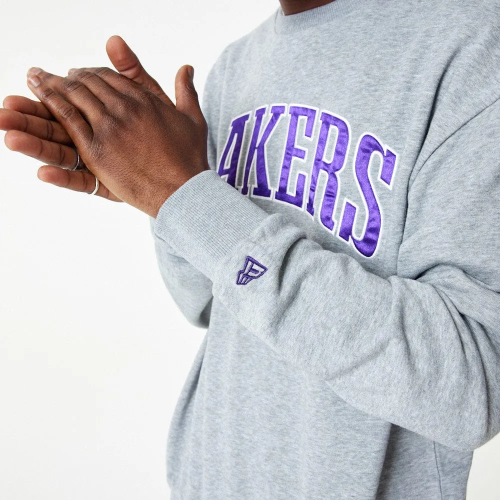 NBA Applique Crew Los Angeles Lakers Grey