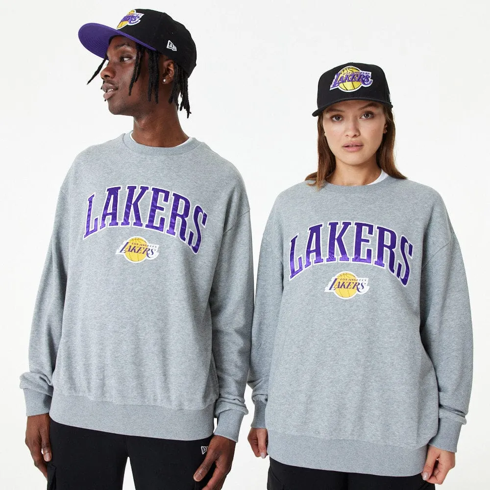 NBA Applique Crew Los Angeles Lakers Grey