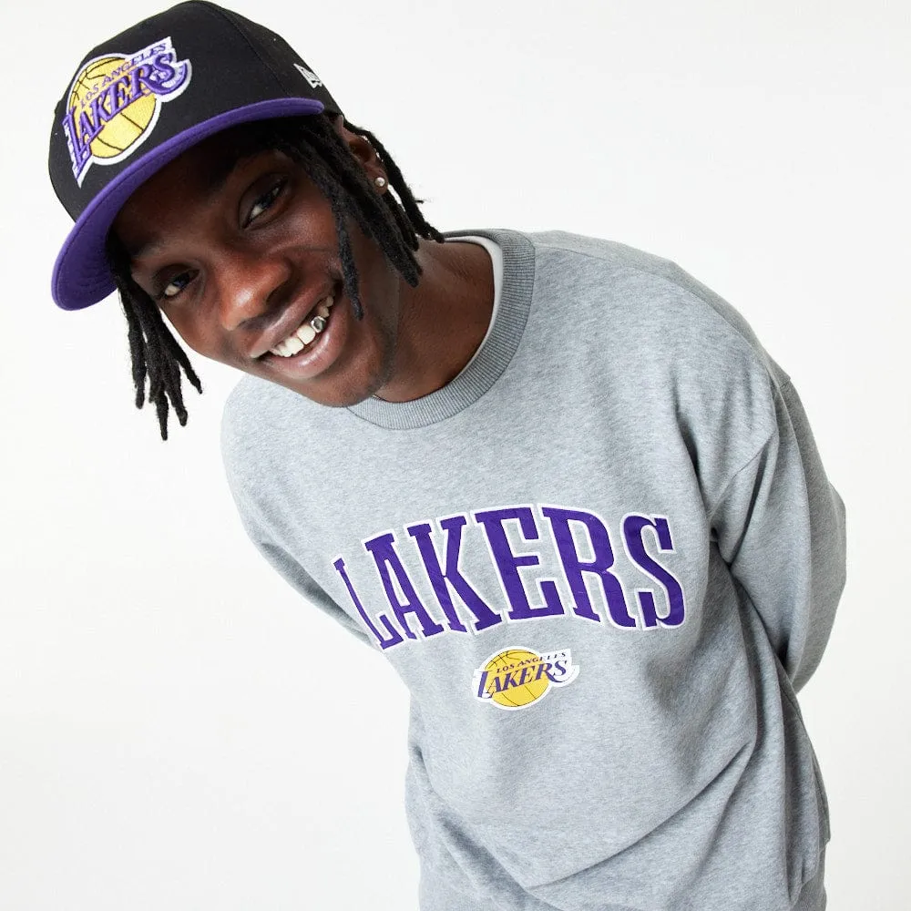 NBA Applique Crew Los Angeles Lakers Grey