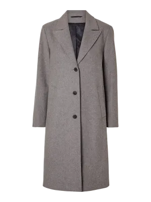 New Alma Wool Coat - Steel Gray Melange